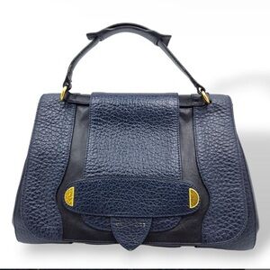 Marc Jacobs EUC+ Navy Calfskin Thompson Satchel Doctors Style Handbag